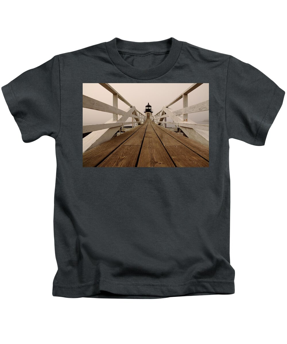 Seascape Kids T-Shirt featuring the photograph Marshall Point Fog by Doug Mills