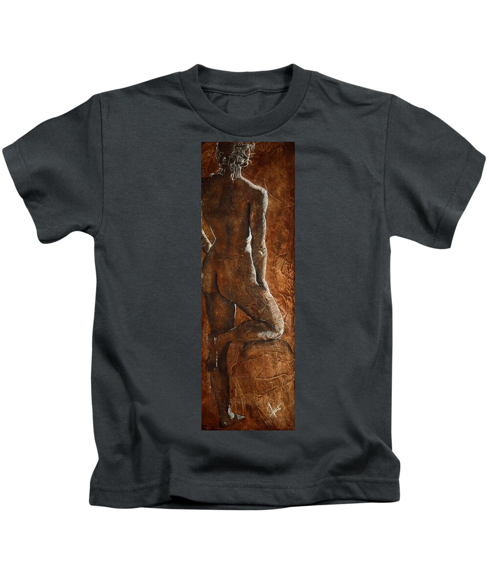 Nude Kids T-Shirt featuring the painting Mickey XX by Richard Hoedl