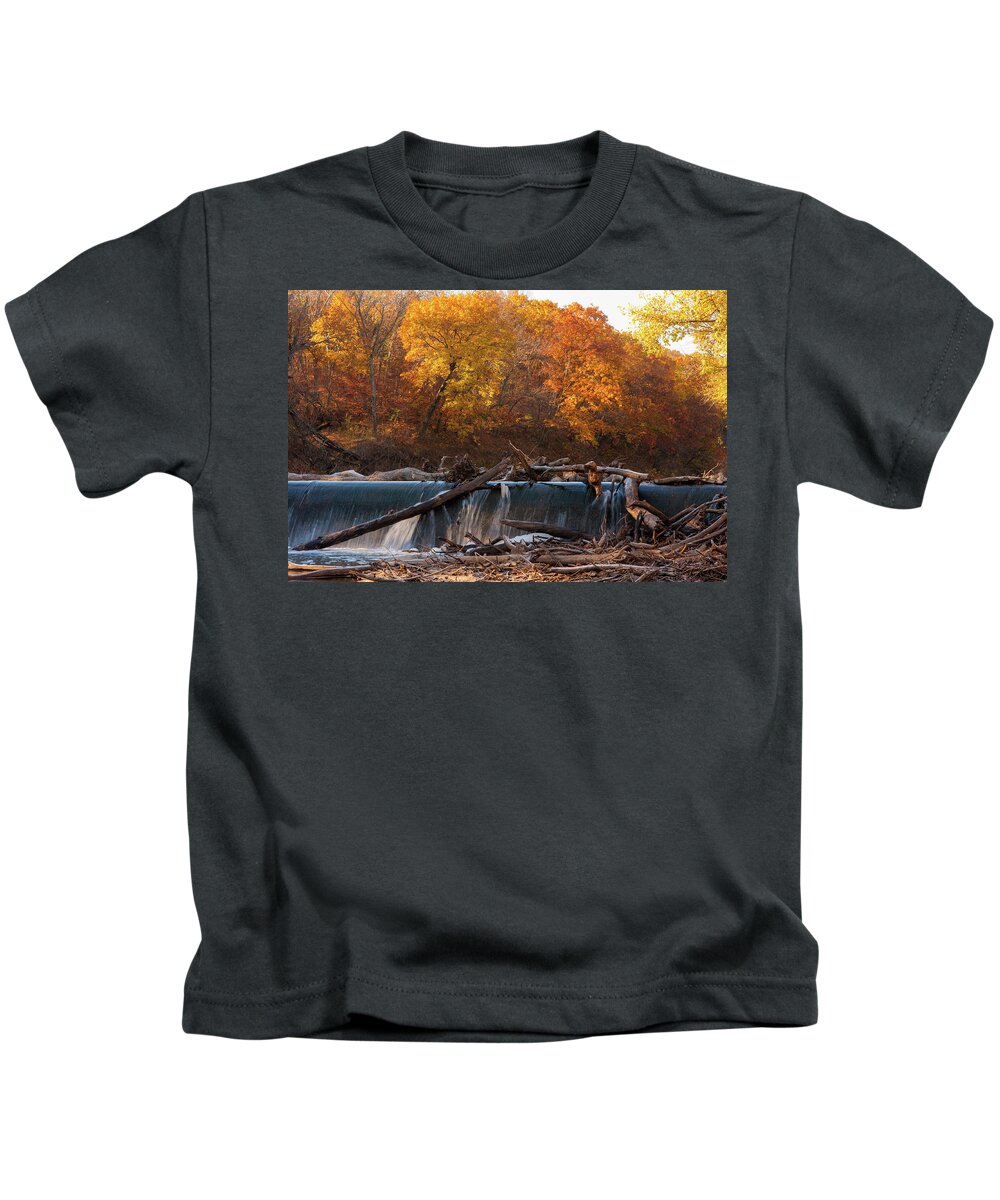Miller's Dam Kids T-Shirt featuring the photograph Miller's Dam by Jeff Phillippi