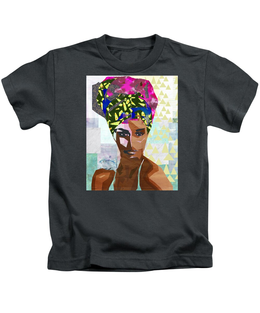 Collage Kids T-Shirt featuring the mixed media Confidence by Claudia Schoen