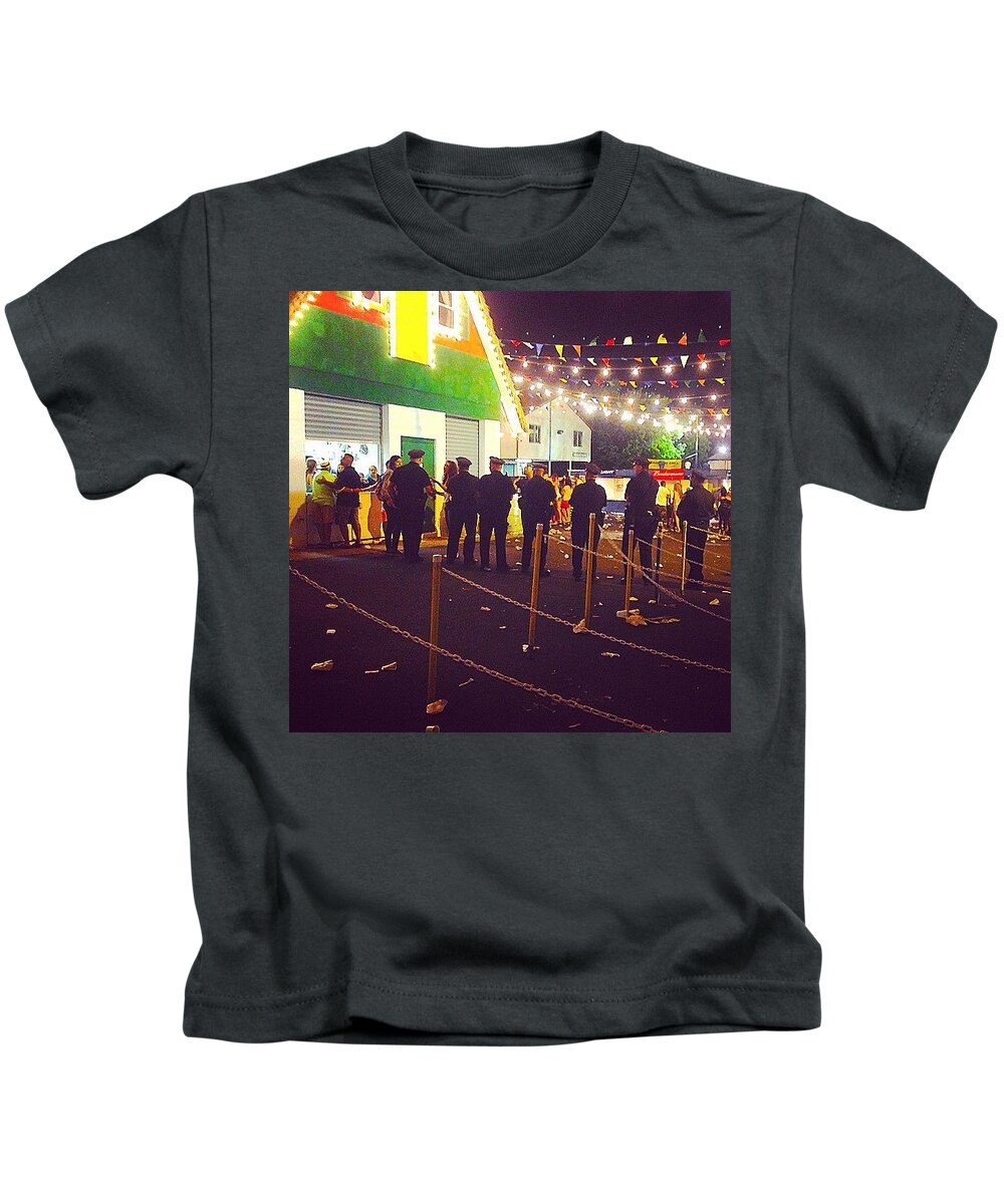 Madiera Kids T-Shirt featuring the photograph NBPD Guard The Feasta by Kate Arsenault 