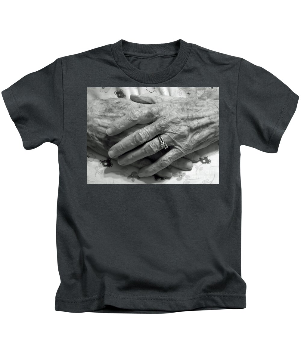 Parent Kids T-Shirt featuring the photograph Mommas Hands by D Hackett