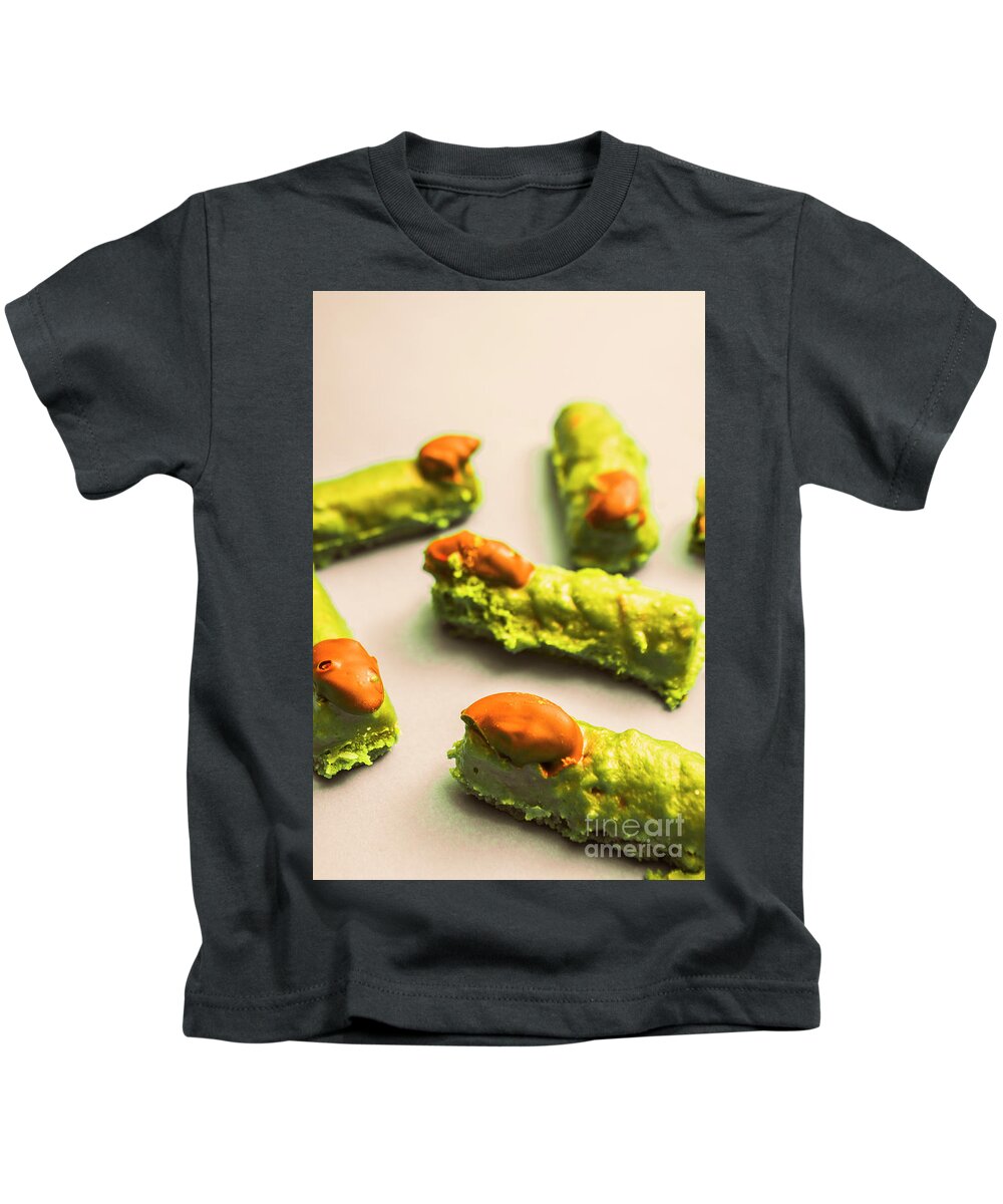 Finger Kids T-Shirt featuring the photograph Monster Finger Cake by Jorgo Photography