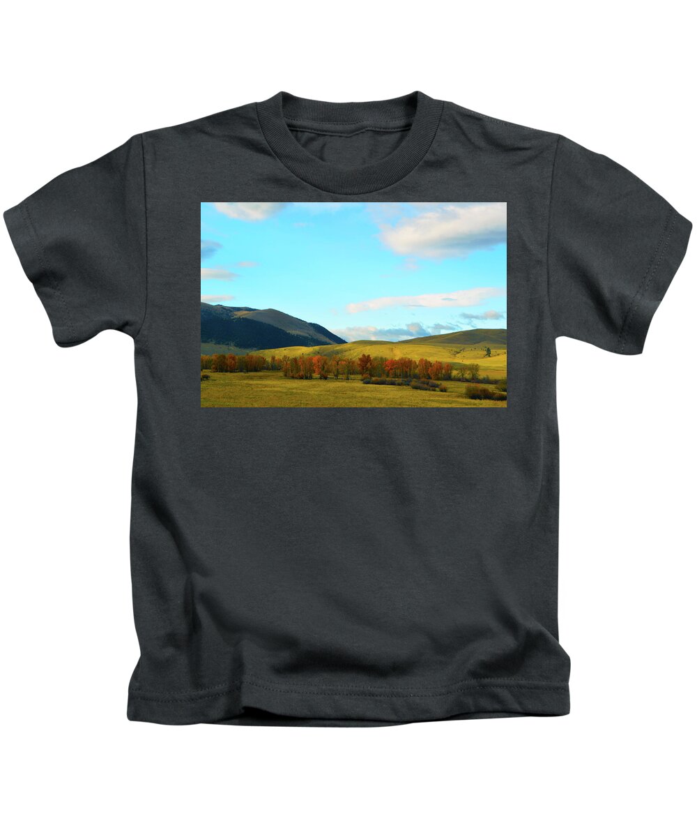 Kids T-Shirt featuring the photograph Montana Fall Trees by Brian O'Kelly