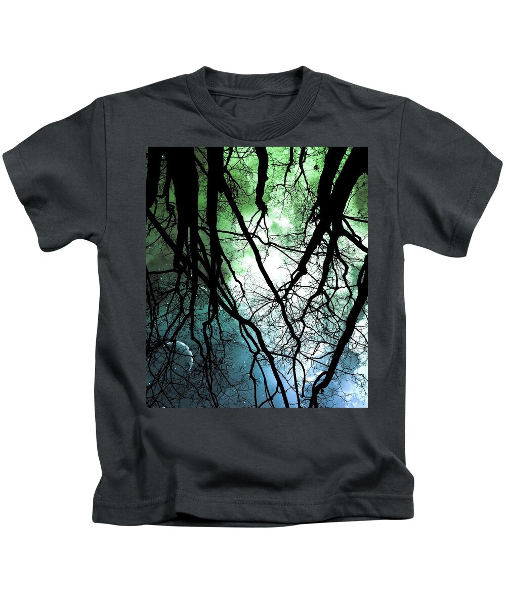 Moonlight Forest Kids T-Shirt featuring the photograph Moonlight Forest by Marianna Mills