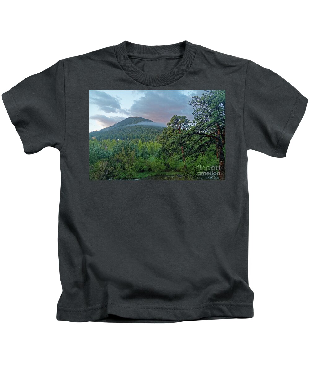 Colorado Kids T-Shirt featuring the photograph Morning on the Mountain by Natural Focal Point Photography