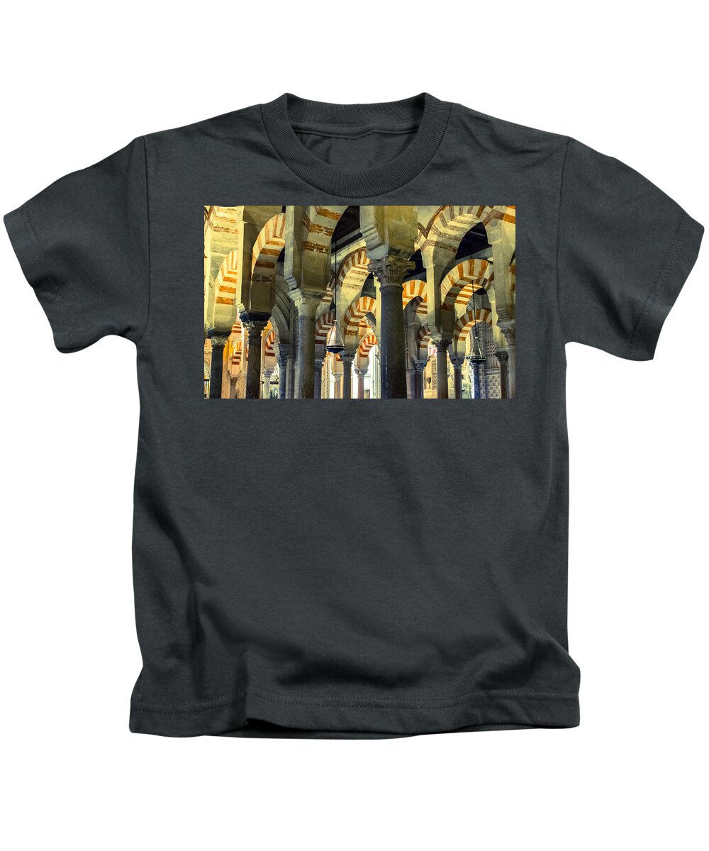 Cordoba Kids T-Shirt featuring the photograph Mosque Cathedral of Cordoba 2 by AM FineArtPrints