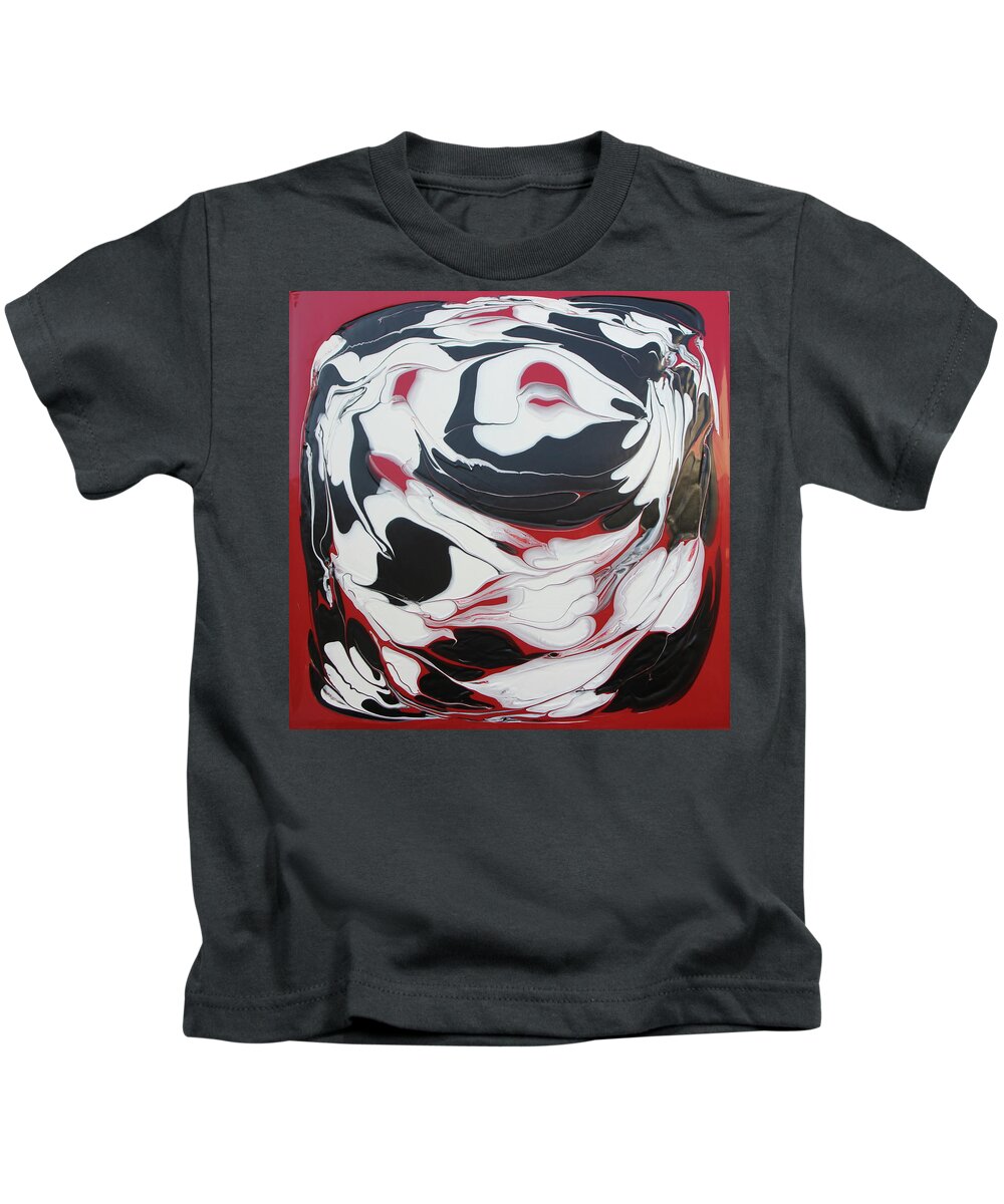 Caliente Kids T-Shirt featuring the painting Motion 2 by Madeleine Arnett