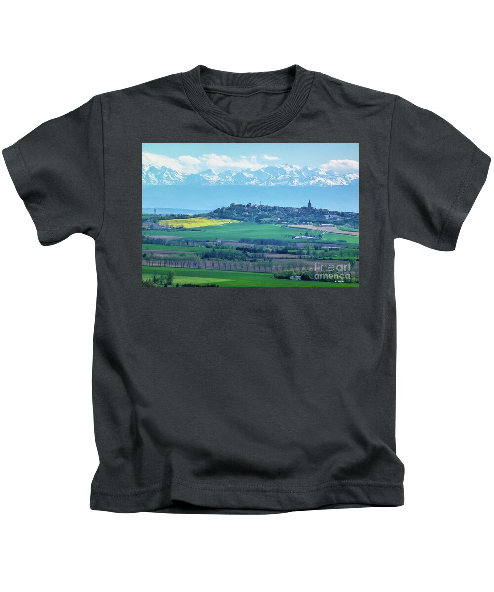 Adornment Kids T-Shirt featuring the photograph Mountain Scenery 17 by Jean Bernard Roussilhe