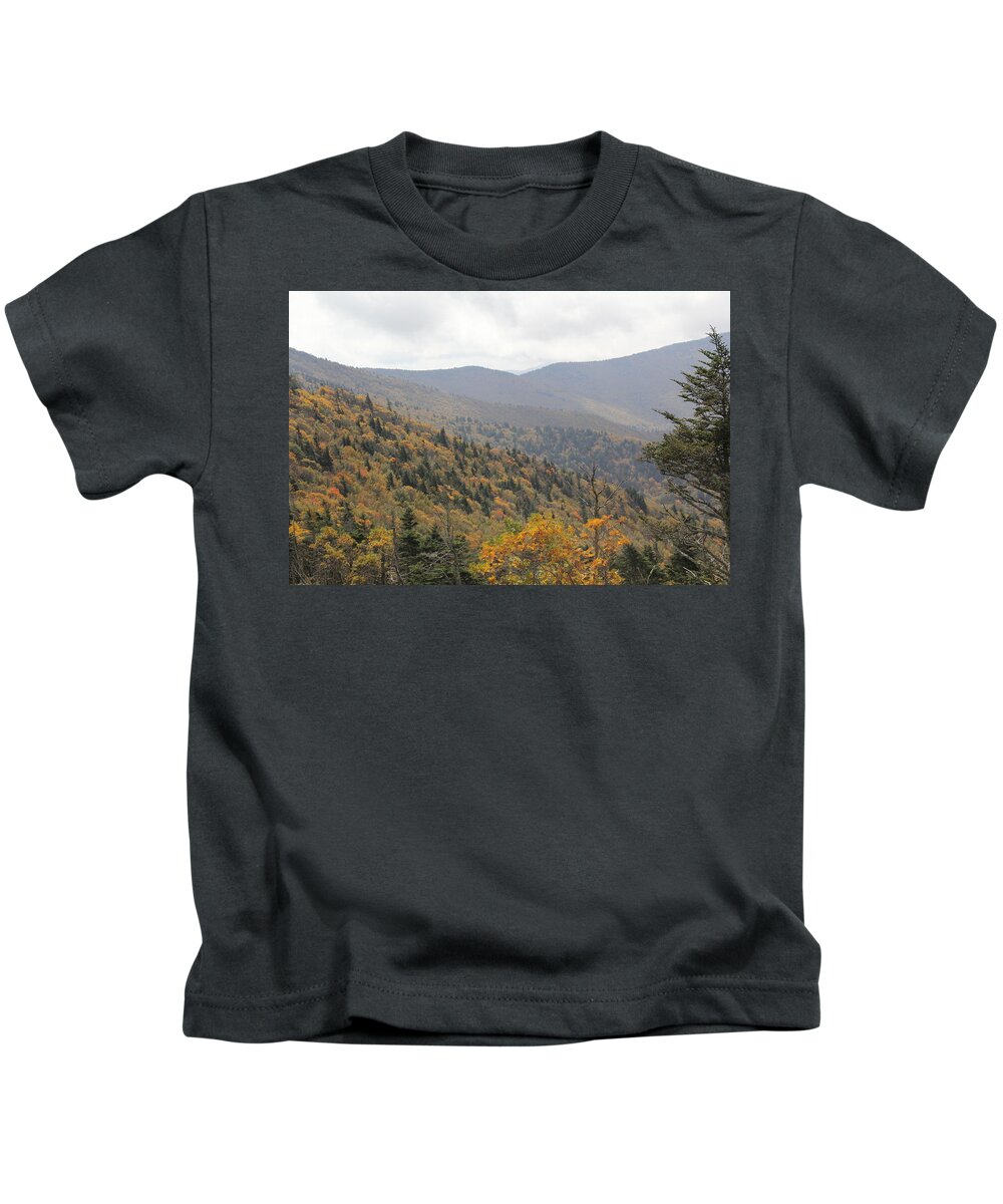 Mountains Kids T-Shirt featuring the photograph Mountain Side Long View by Allen Nice-Webb