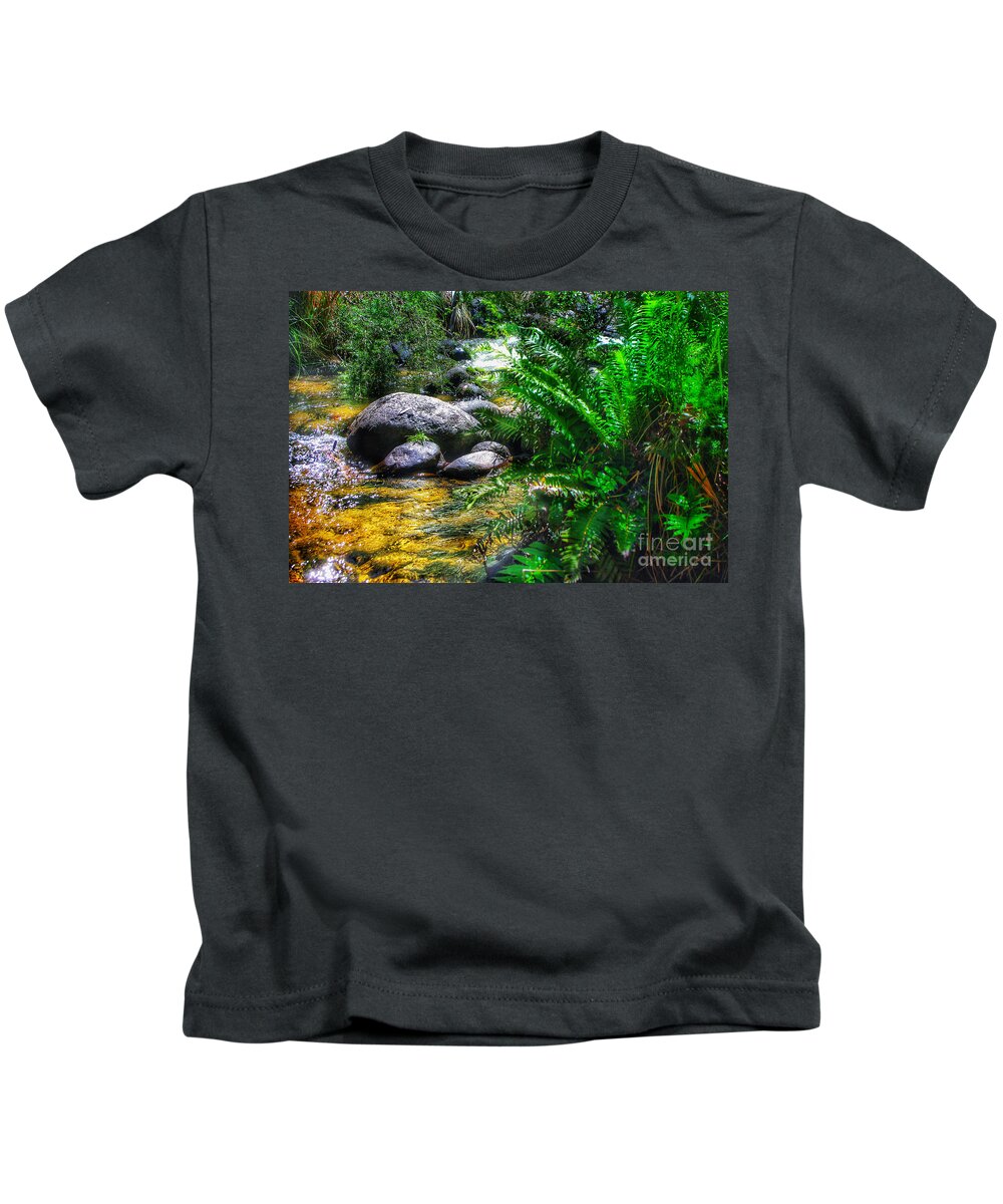 Mountain Stream Kids T-Shirt featuring the photograph Mountain Stream by Blair Stuart