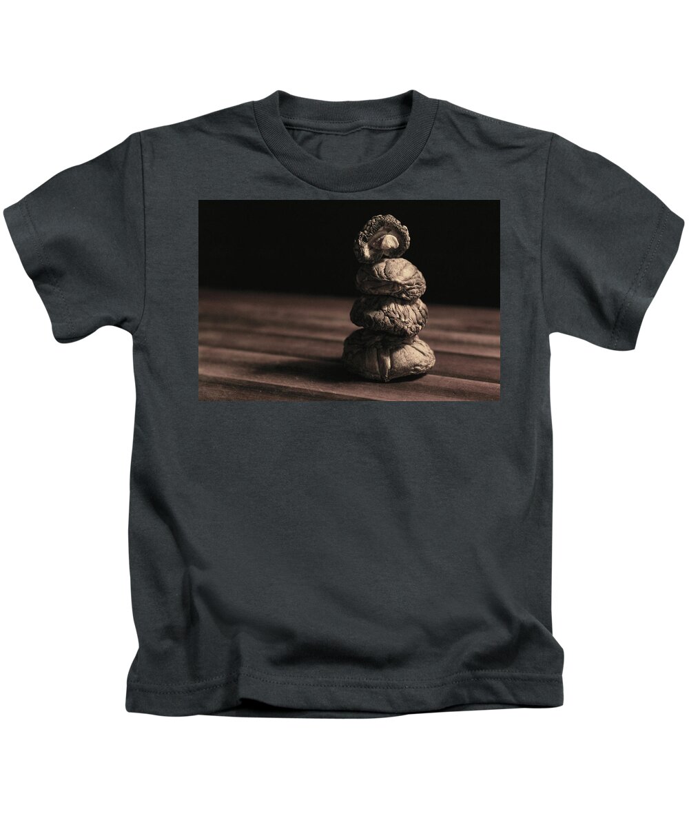 Mushrooms Kids T-Shirt featuring the photograph Mushroom Cairn by Holly Ross