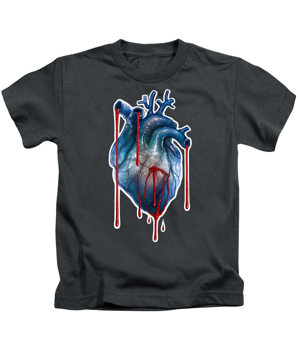 Funky Kids T-Shirt featuring the digital art My Cold Heart by Andre Koekemoer