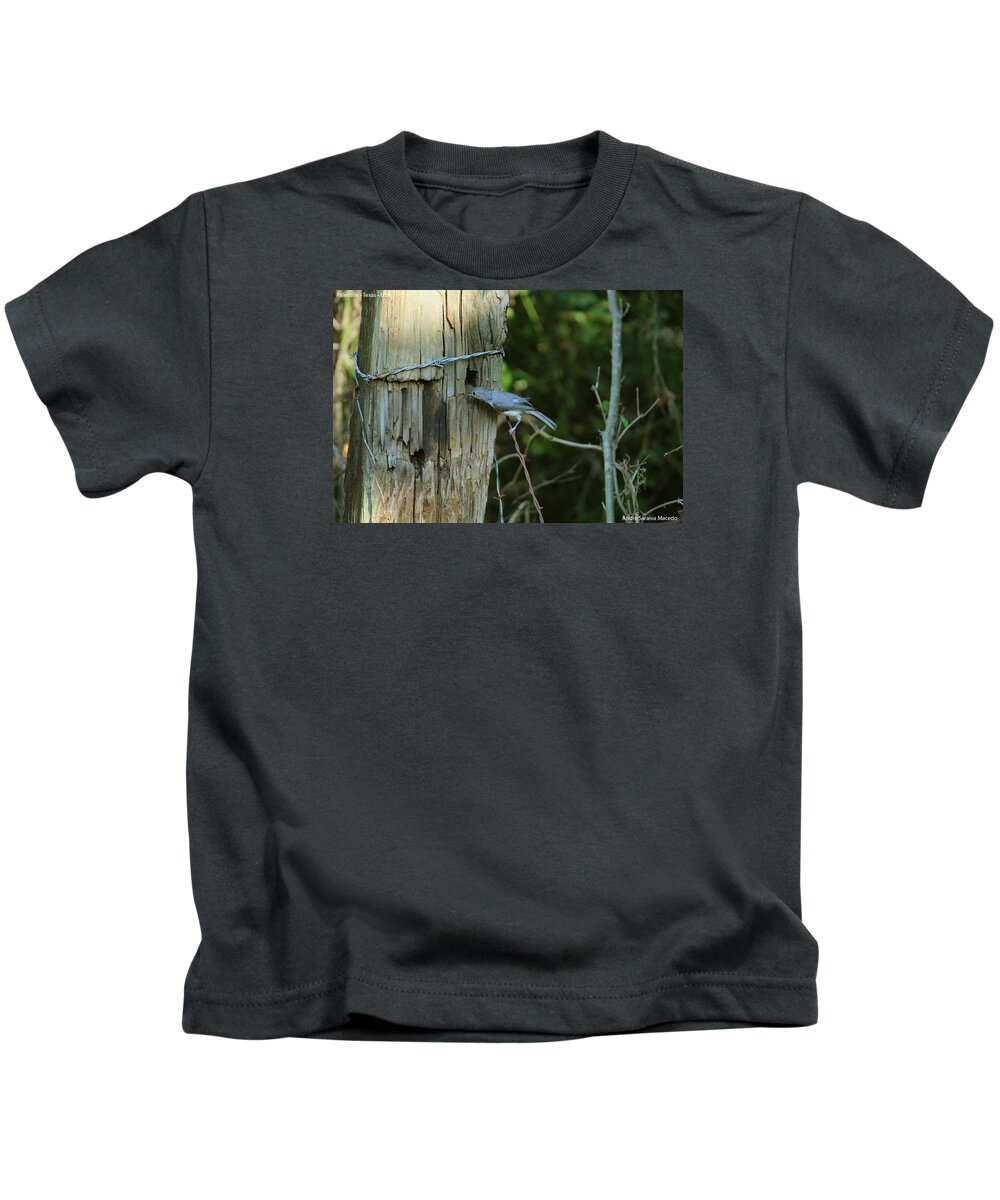 Bird Kids T-Shirt featuring the photograph My Wild Garden VI by Andre Saraiva Macedo