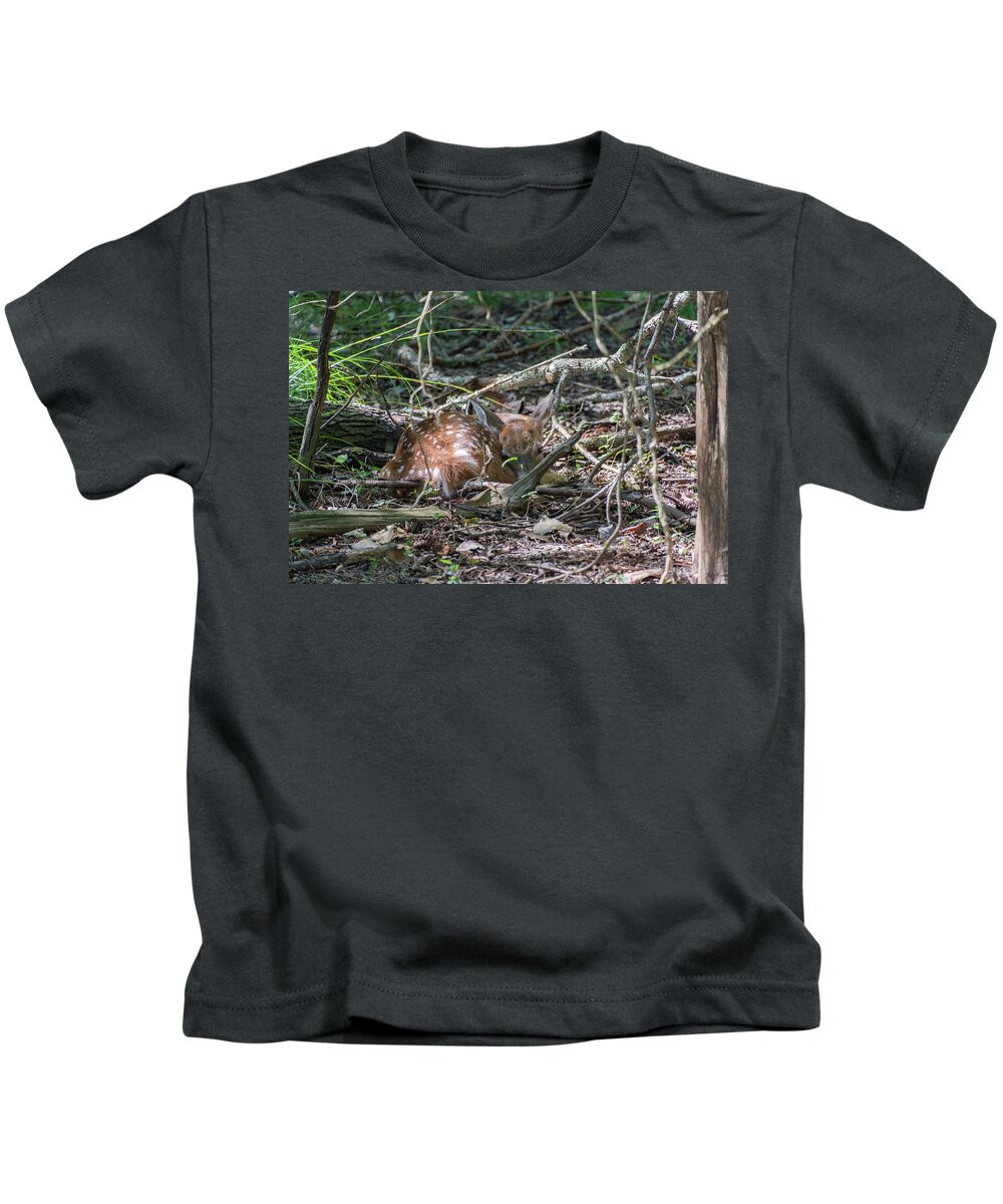 Animal Kids T-Shirt featuring the photograph Nap Time by John Benedict