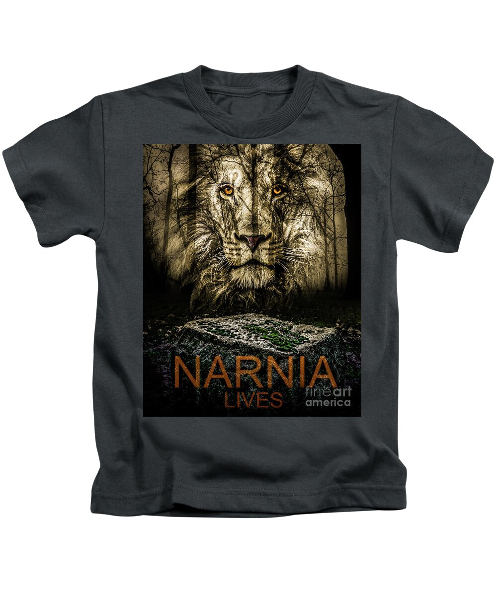Aslan Kids T-Shirt featuring the photograph Narnia Lives by Michael Arend