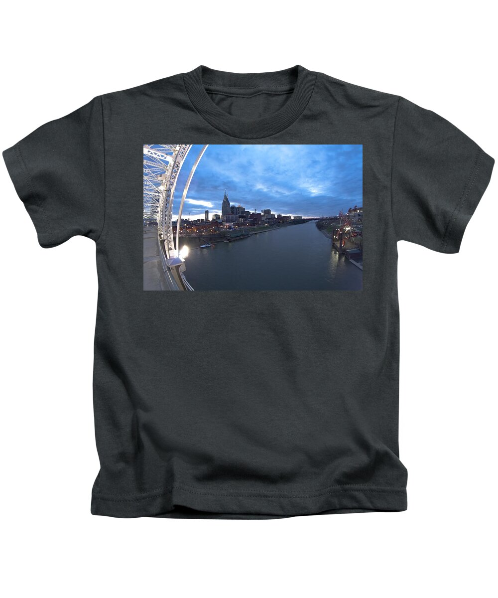 Nashville Skyline Kids T-Shirt featuring the photograph Nashville Skyline by Sven Brogren