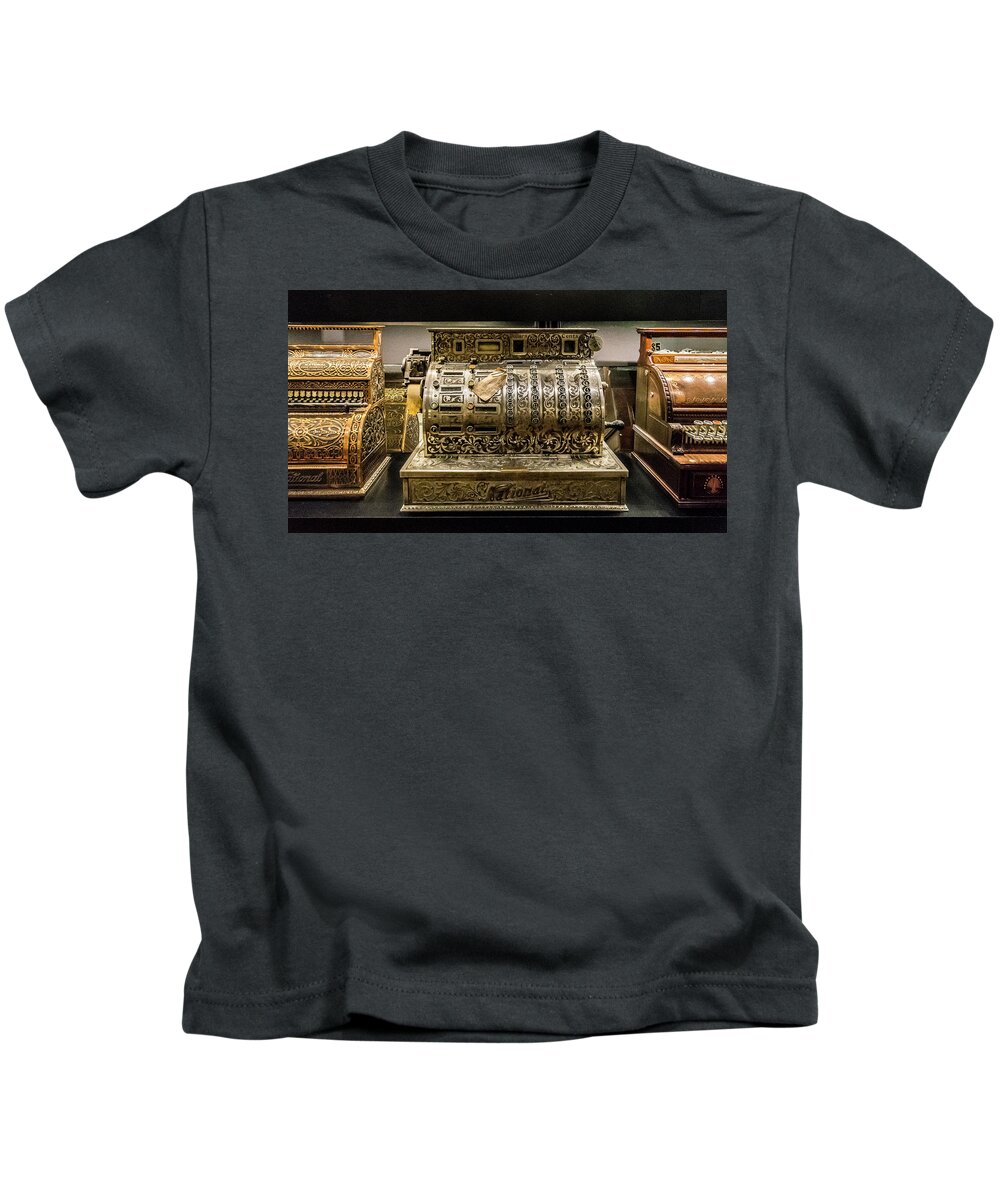 Cash Register Kids T-Shirt featuring the photograph National Registers by Ginger Stein
