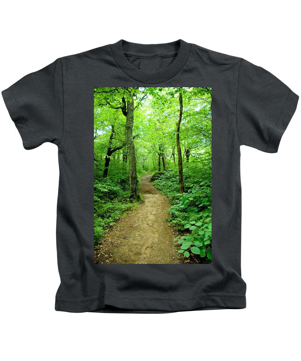 Trees Kids T-Shirt featuring the photograph Nature's Path by Greg Fortier