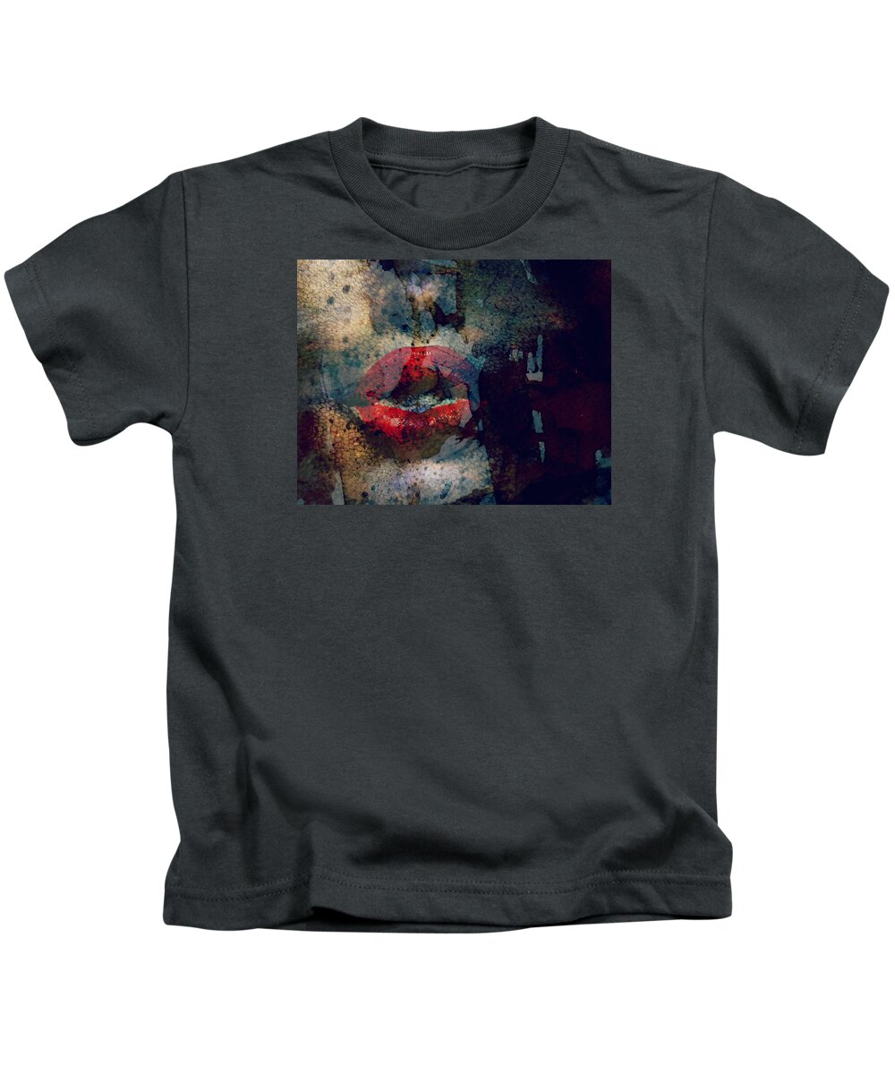 Lips Kids T-Shirt featuring the painting Never Had A Dream Come True by Paul Lovering