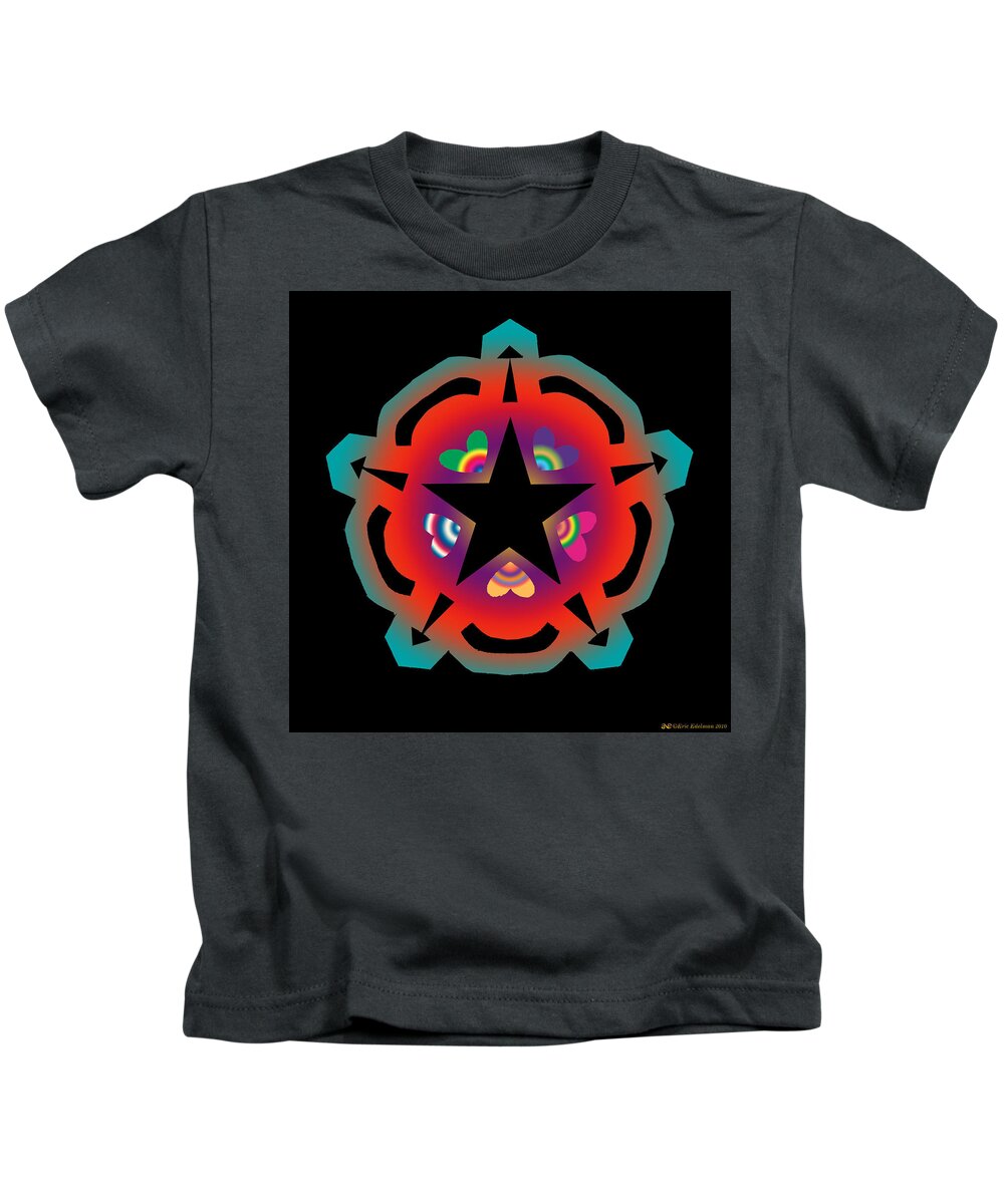 Pentacle Kids T-Shirt featuring the digital art New Star 6 by Eric Edelman