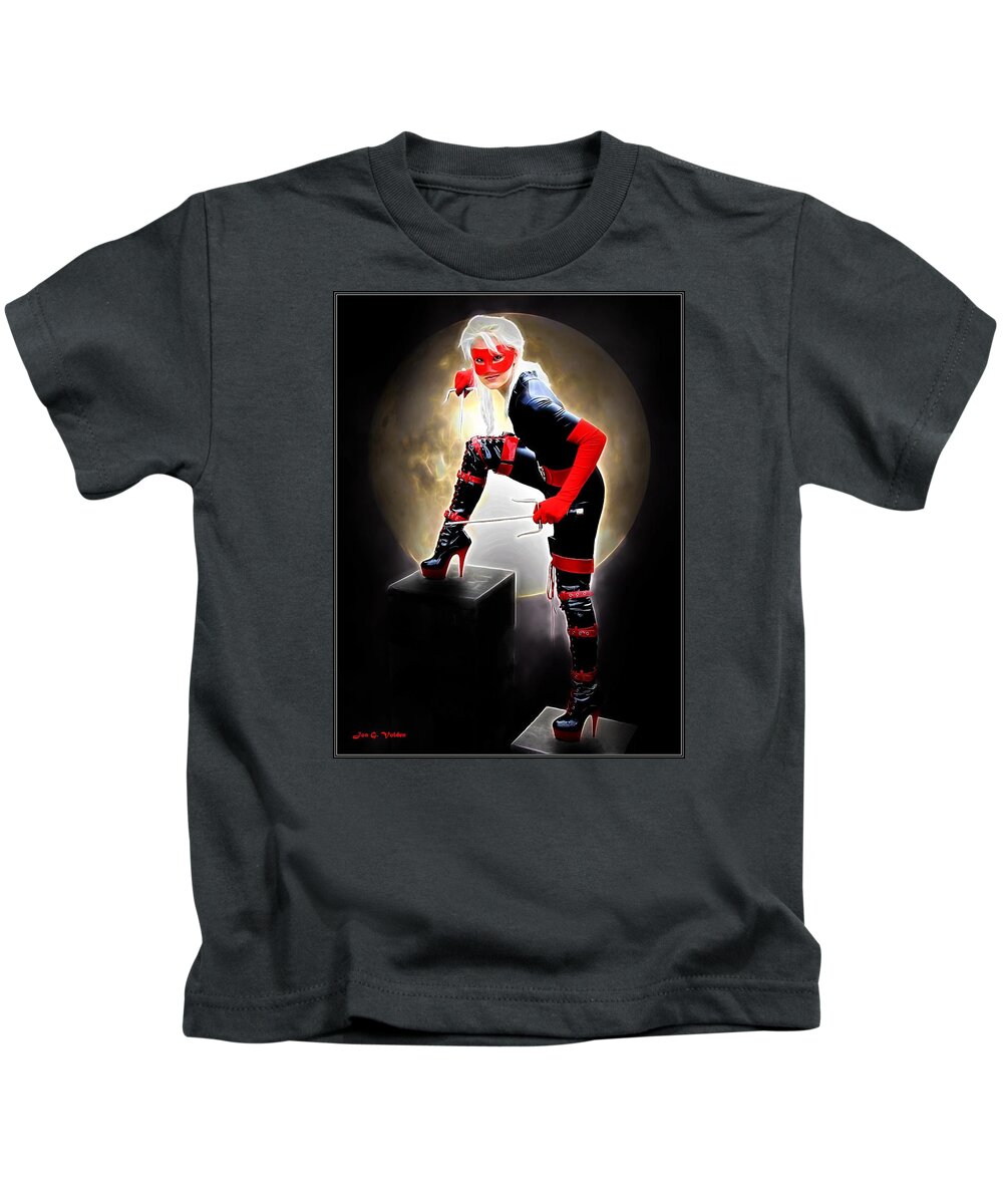 Fantasy Kids T-Shirt featuring the painting Night Of The Avenger by Jon Volden