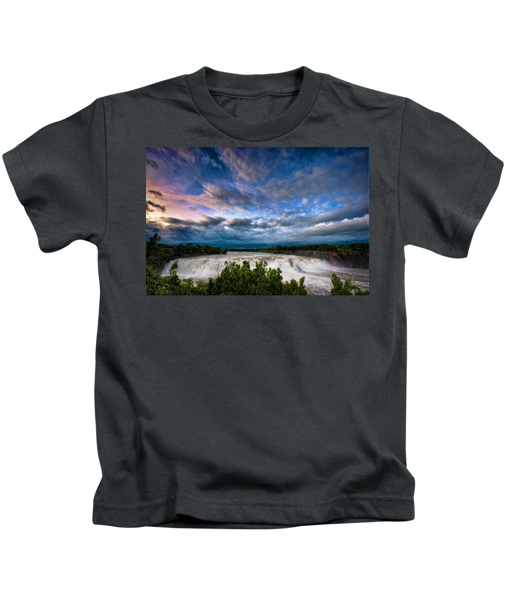 Clouds Kids T-Shirt featuring the photograph Nightfalls by Neil Shapiro