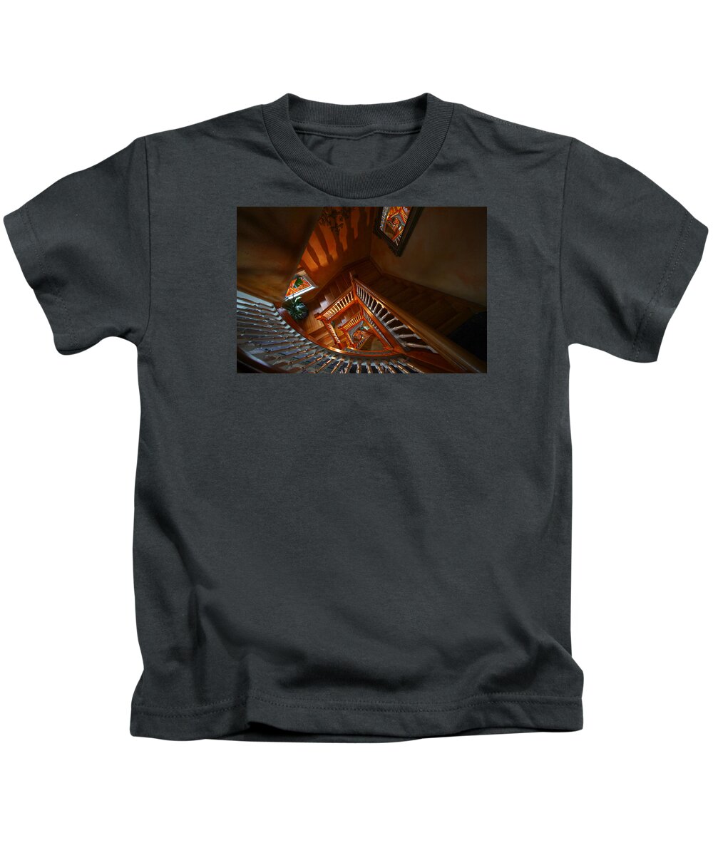 Stairs Kids T-Shirt featuring the photograph No Way out by Robert Och