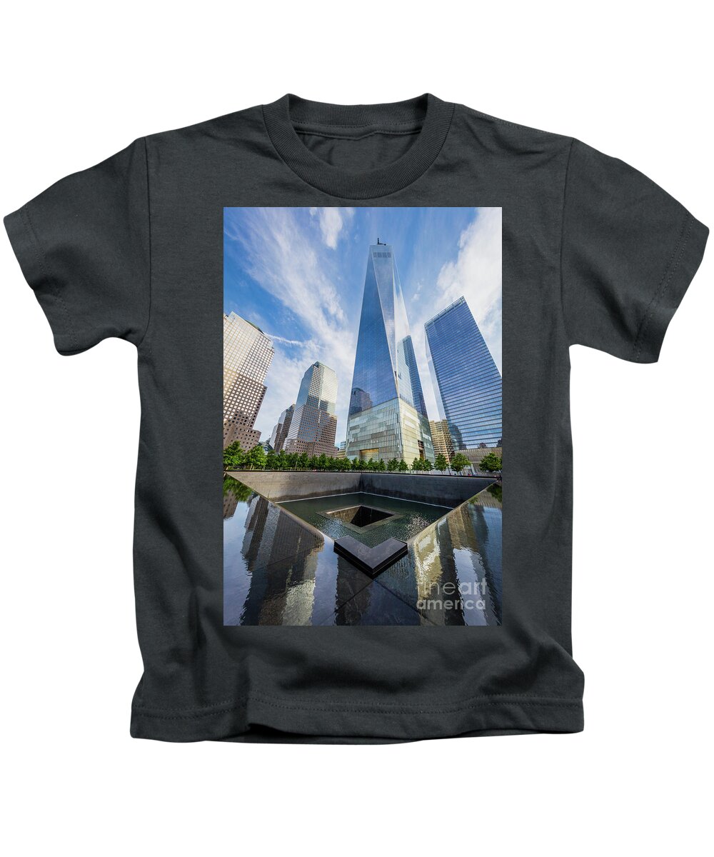 9/11 Kids T-Shirt featuring the photograph North Pool by Inge Johnsson
