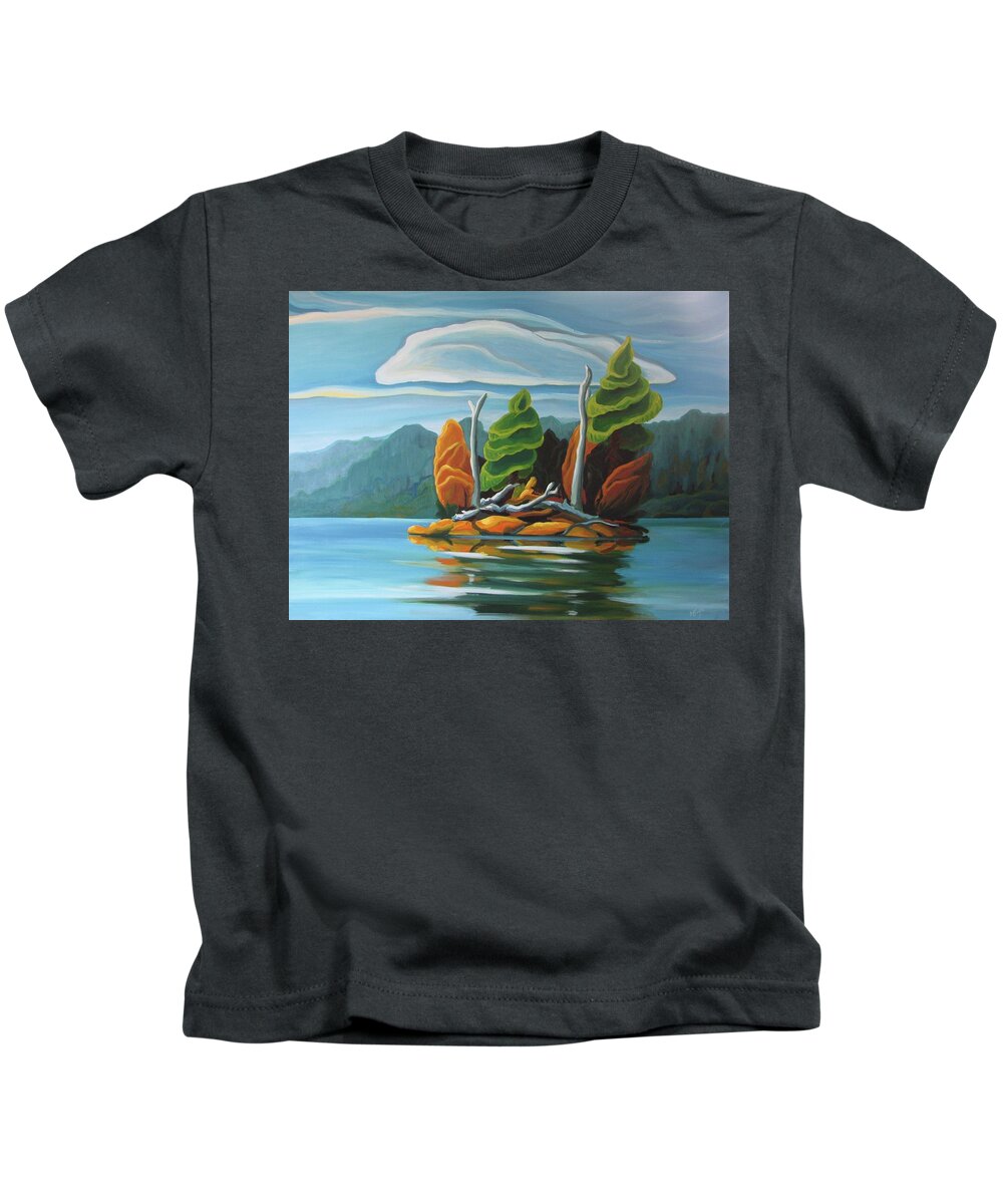 Group Of Seven Kids T-Shirt featuring the painting Northern Island by Barbel Smith