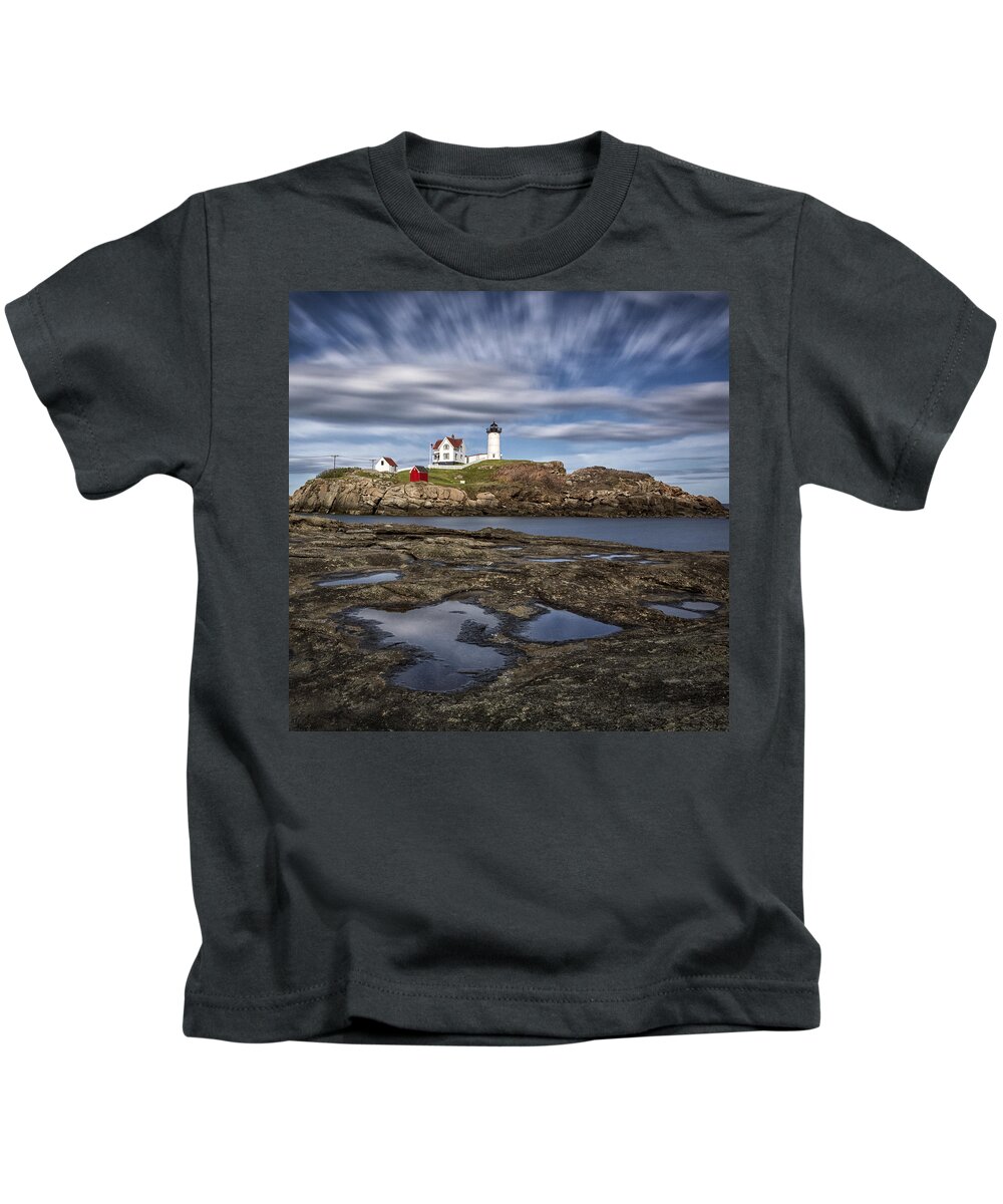 Maine Kids T-Shirt featuring the photograph Nubble Light by Robert Fawcett