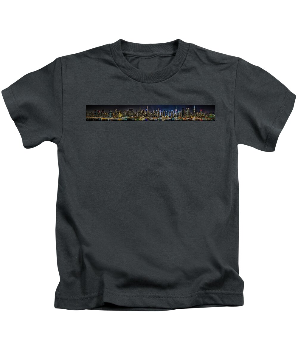 Landscape Kids T-Shirt featuring the photograph NYC by Theodore Jones