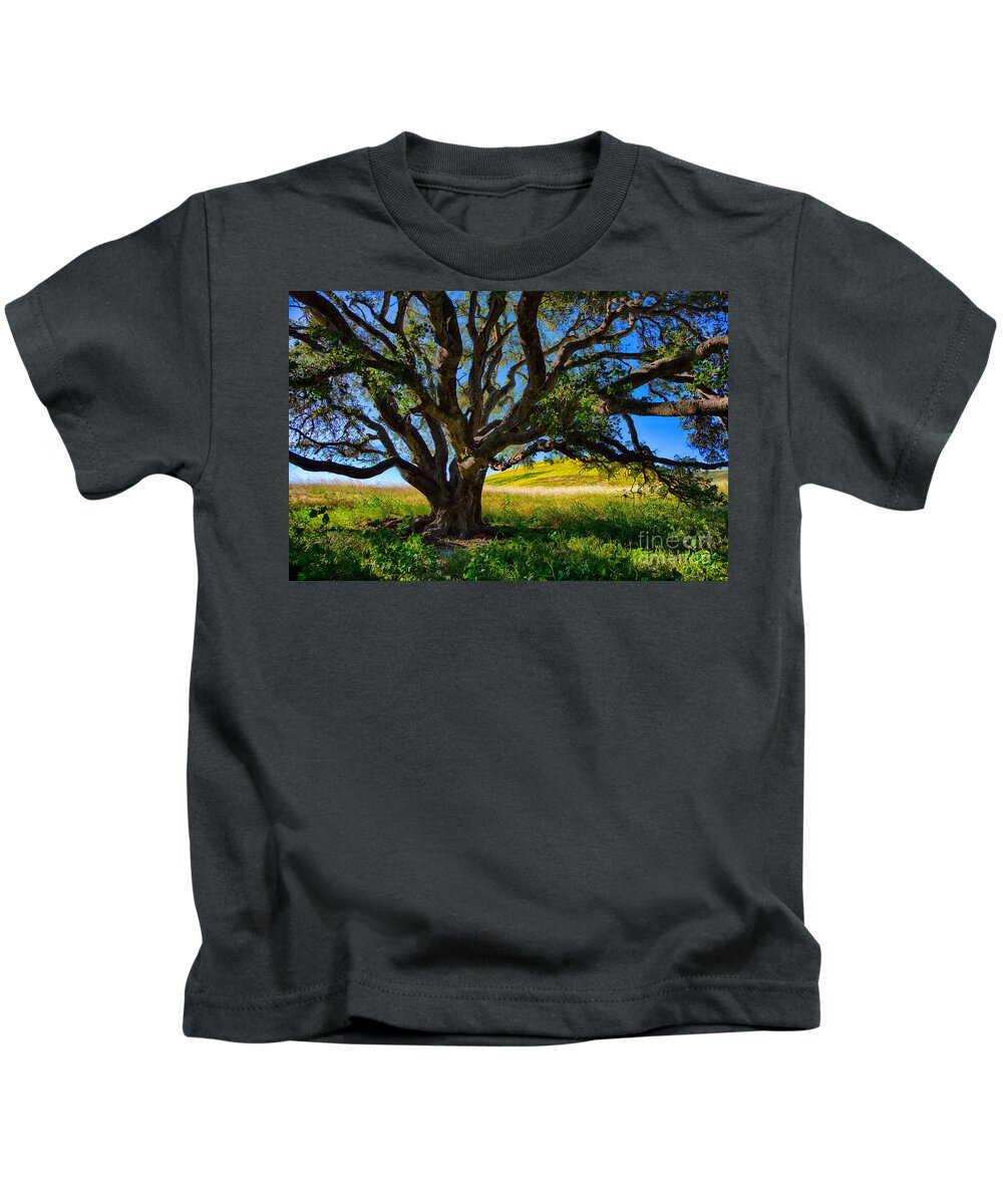 Oak Kids T-Shirt featuring the photograph Oak Tree In The Spring by Mimi Ditchie