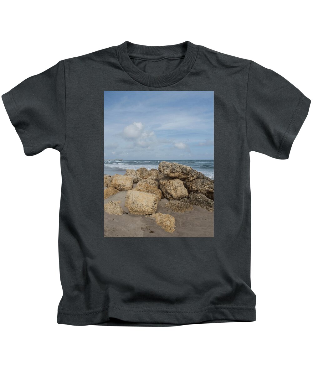 Ocean Kids T-Shirt featuring the photograph Ocean Scene by Arlene Carmel