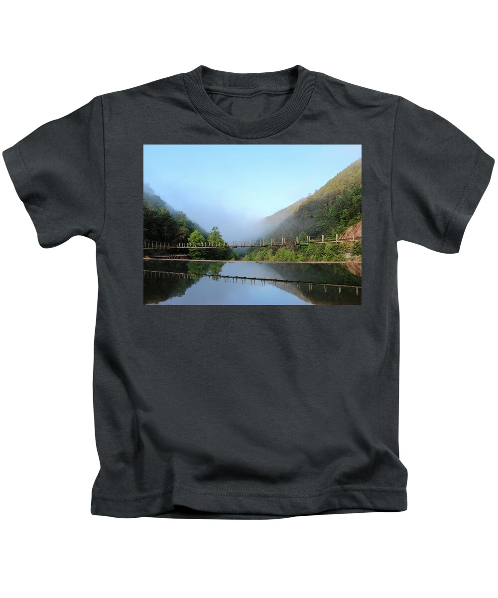 Bridge Kids T-Shirt featuring the photograph Ocoee Dam by Lorraine Baum