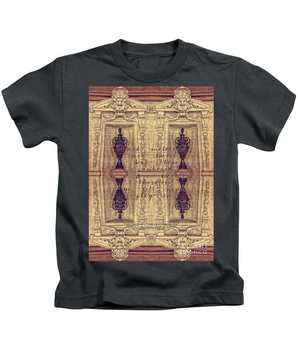 Ode To A Grecian Urn Kids T-Shirt featuring the photograph Ode to a Grecian Urn Palais Garnier Paris France by Beverly Claire Kaiya