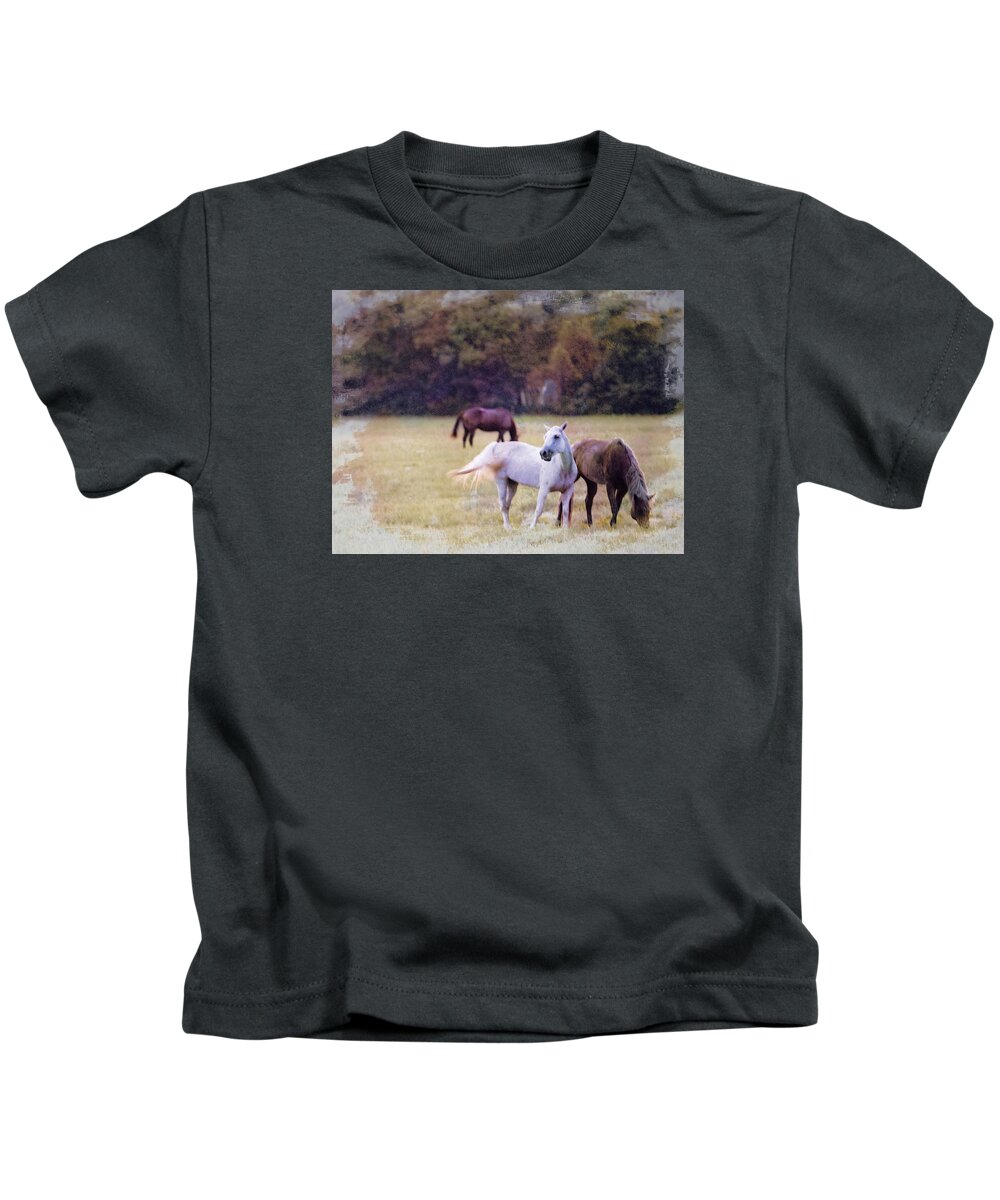 Ok Horse Ranch Kids T-Shirt featuring the photograph Ok Horse Ranch_1c by Walter Herrit