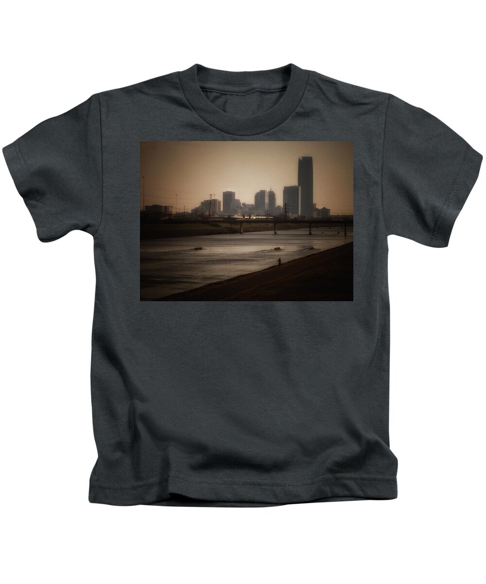 River Kids T-Shirt featuring the photograph Oklahoma River by Buck Buchanan