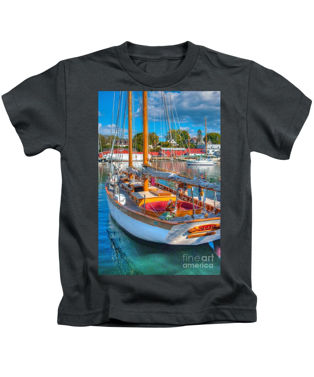 Seascape Kids T-Shirt featuring the photograph Olad by Steve Brown