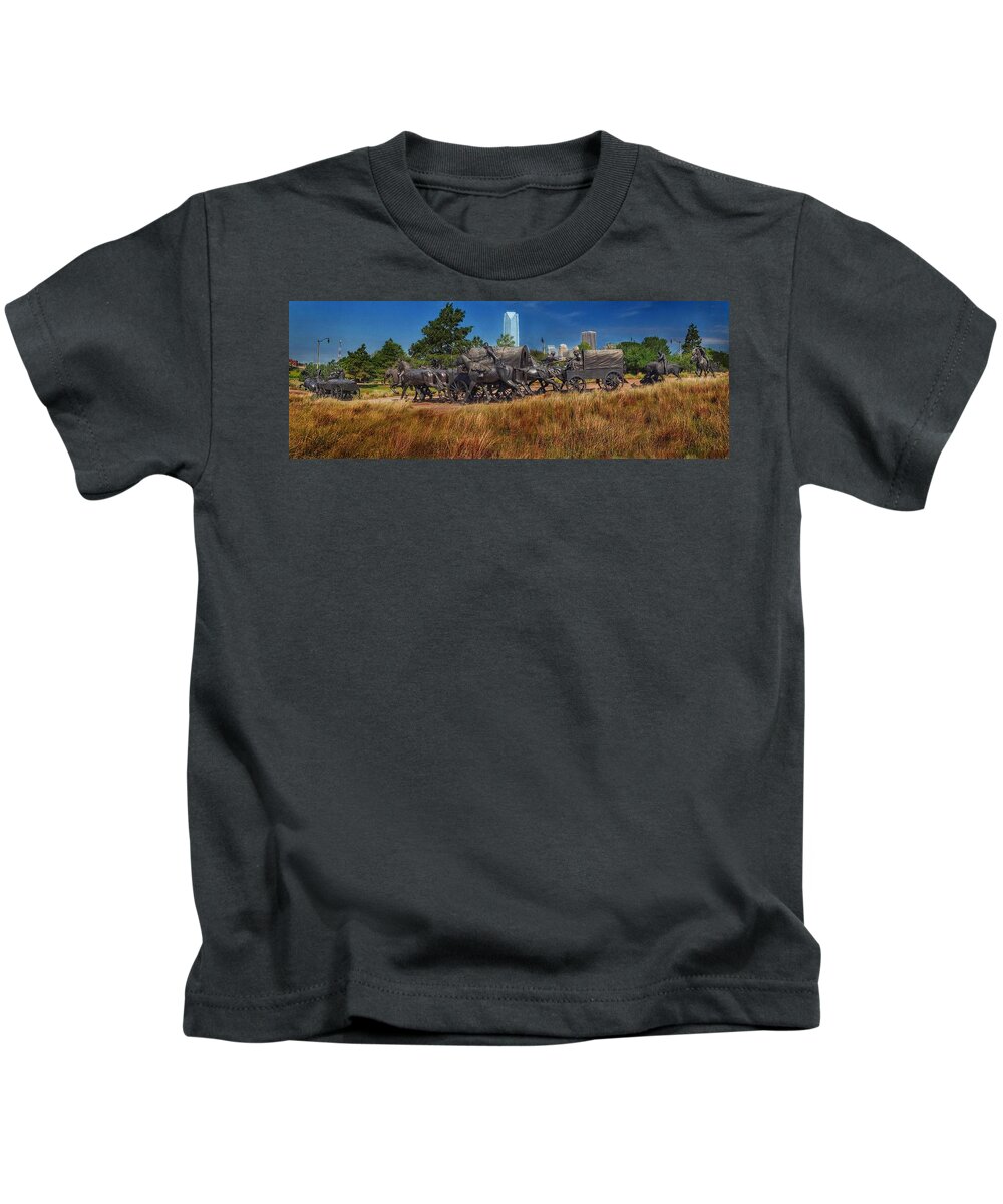 Panorama Kids T-Shirt featuring the photograph Old and New by Buck Buchanan
