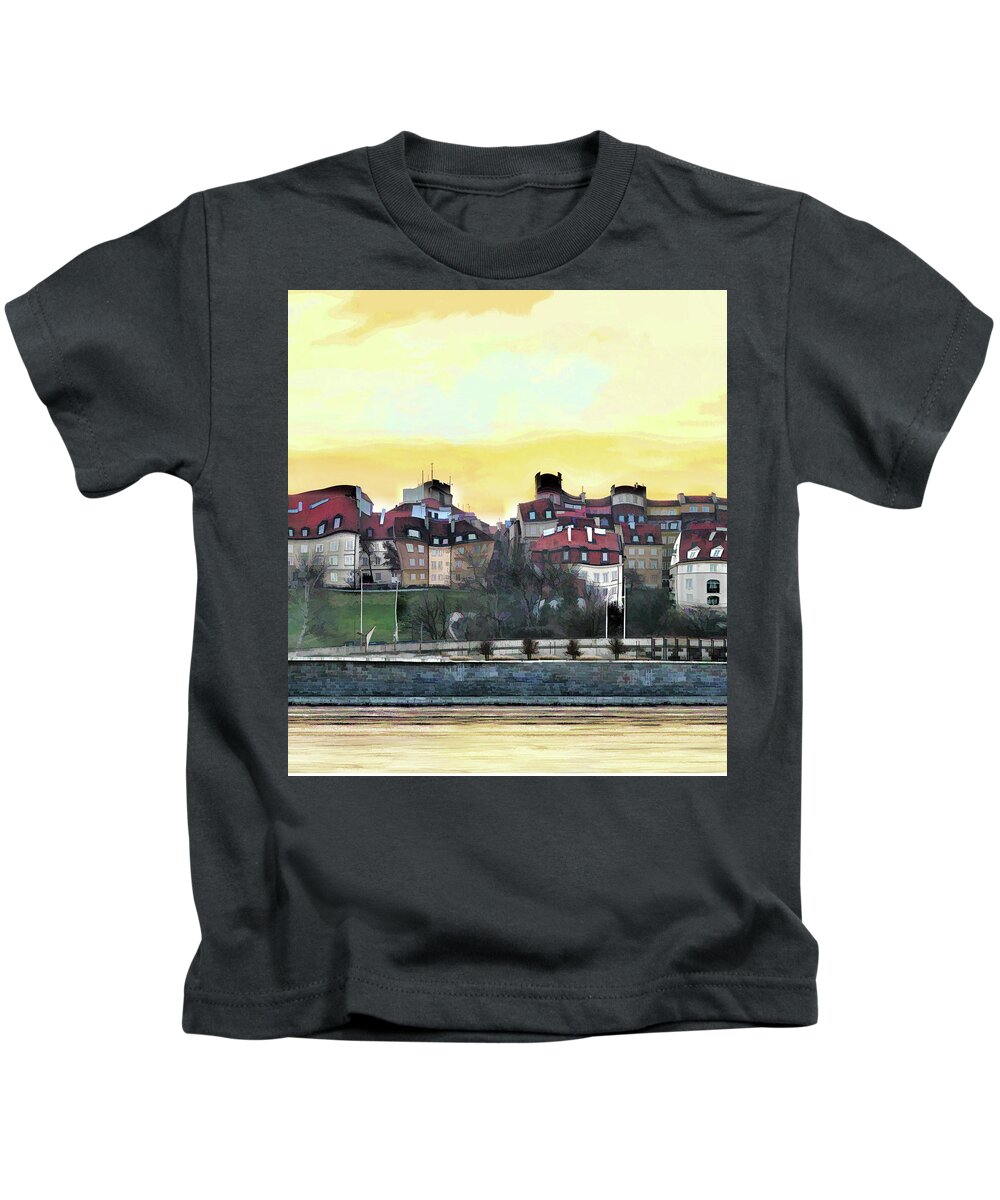  Kids T-Shirt featuring the photograph Old Town in Warsaw # 16 2/4 by Aleksander Rotner