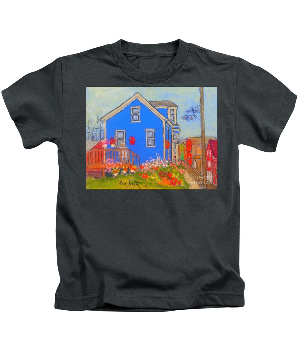 Pastels Kids T-Shirt featuring the pastel OldLady's Flower Garden by Rae Smith PAC