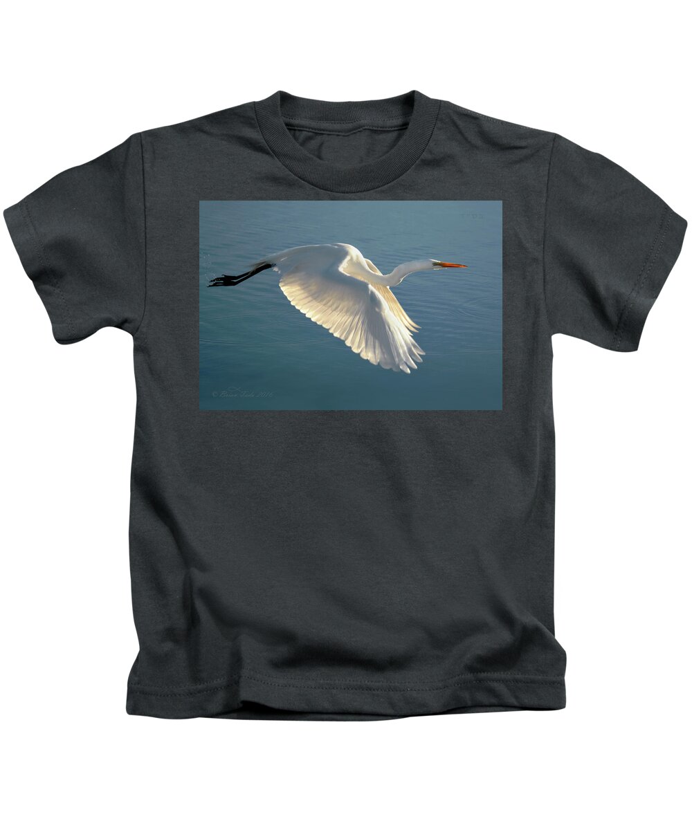 Wildlife Kids T-Shirt featuring the photograph On Wings of Splendor by Brian Tada