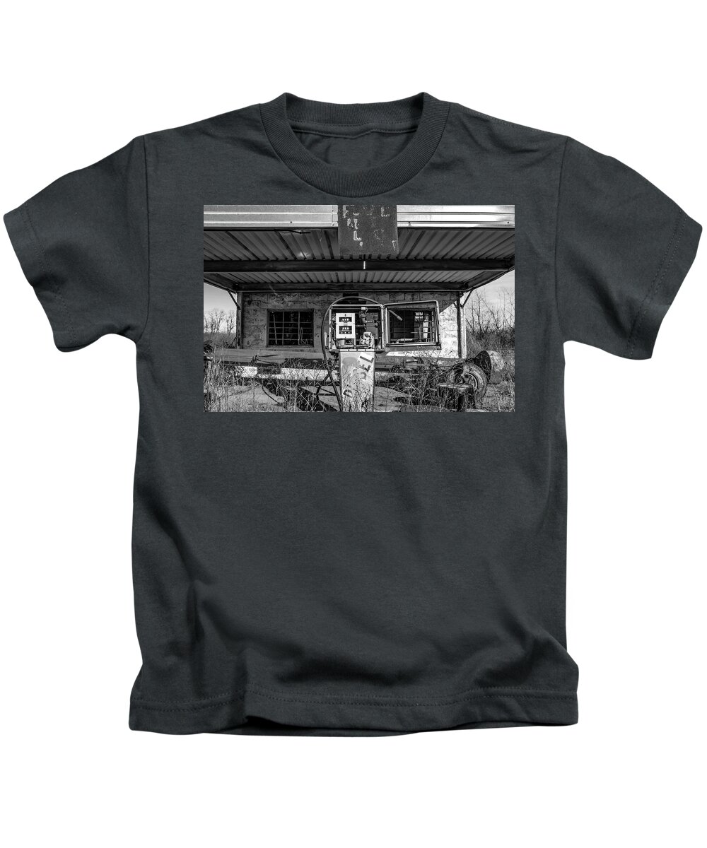 Black And White Kids T-Shirt featuring the photograph Open for Business by Holly Ross