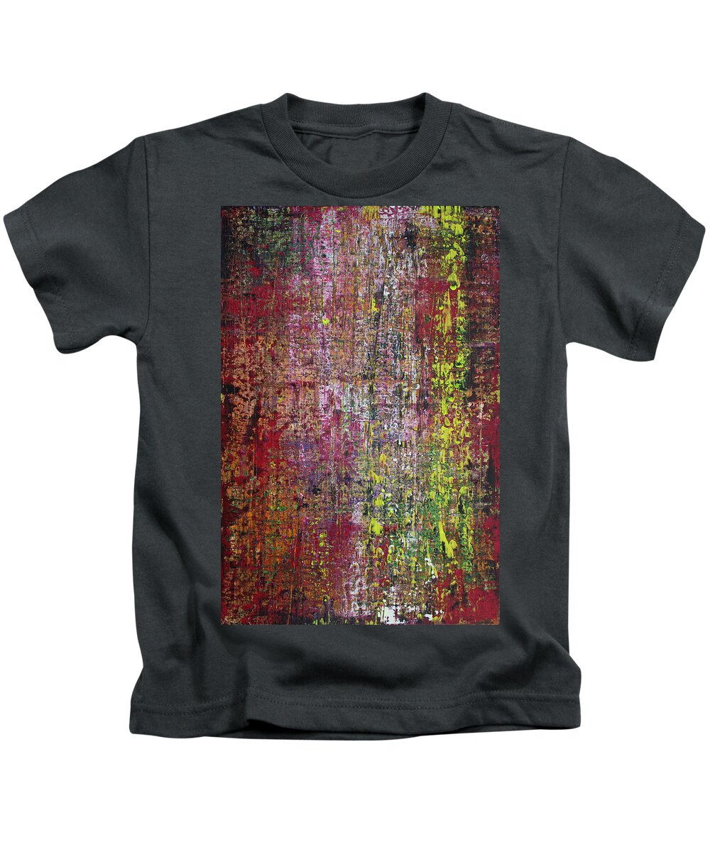 Derek Kaplan Art Kids T-Shirt featuring the painting Opt.39.16 Don't Look Further by Derek Kaplan