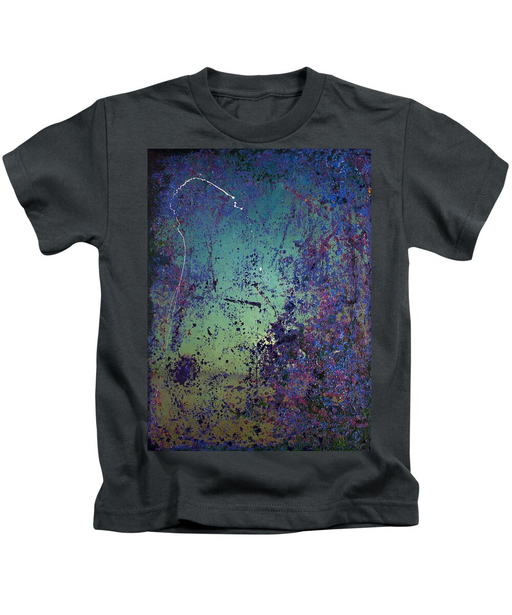 Derek Kaplan Art Kids T-Shirt featuring the painting Opt.44.14 Wine Cave by Derek Kaplan