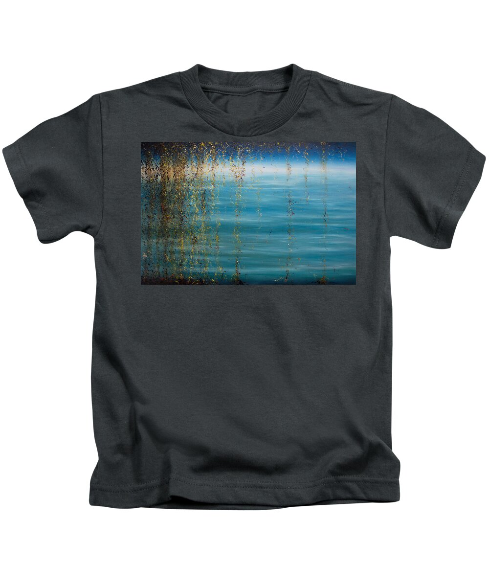 Derek Kaplan Art Kids T-Shirt featuring the painting Opt.72.15 Got My Own Sunshine by Derek Kaplan