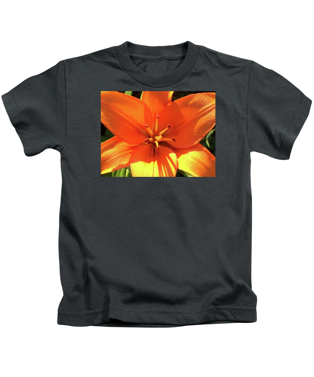Flowers Kids T-Shirt featuring the photograph Orange Pop by Cris Fulton