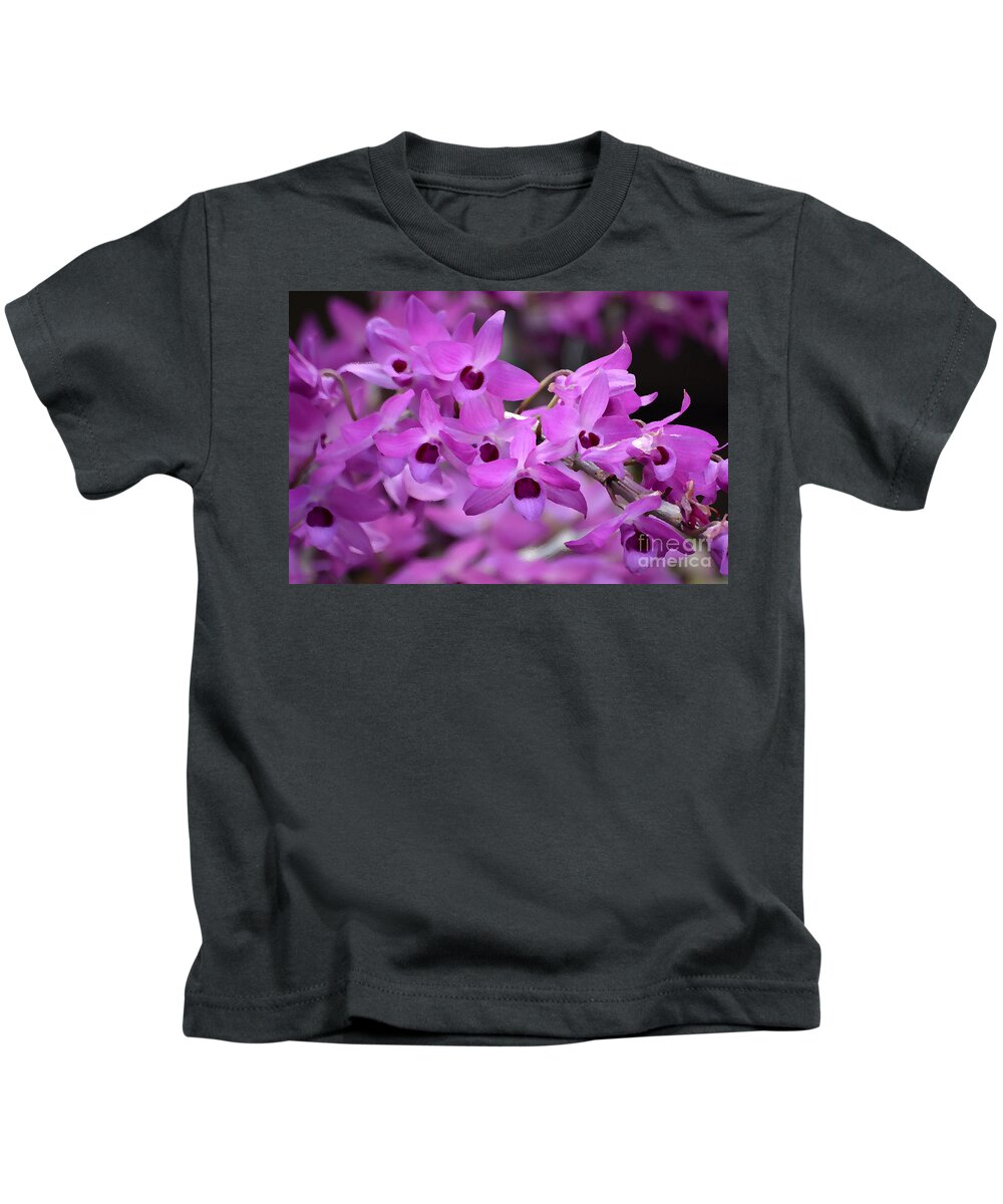 Orchids Kids T-Shirt featuring the photograph Orchids Paint by Lorenzo Cassina