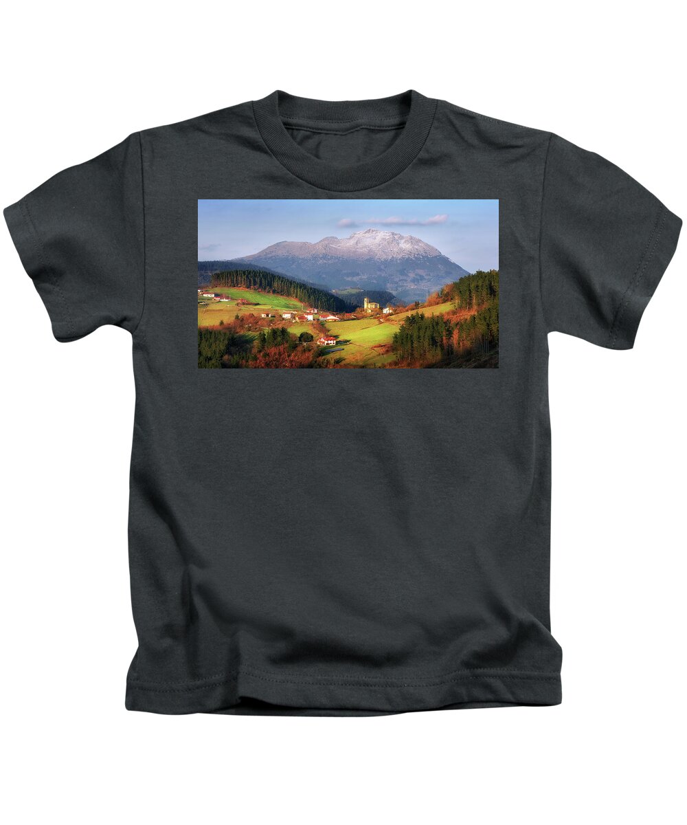 Aramaio Kids T-Shirt featuring the photograph Our little Switzerland by Mikel Martinez de Osaba